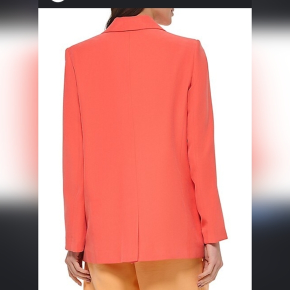 DKNY Persimmon Women's Size Extra Large Blazer Double Breasted 2 Button NWT - Picture 3 of 15